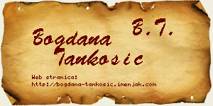 Bogdana Tankosić vizit kartica